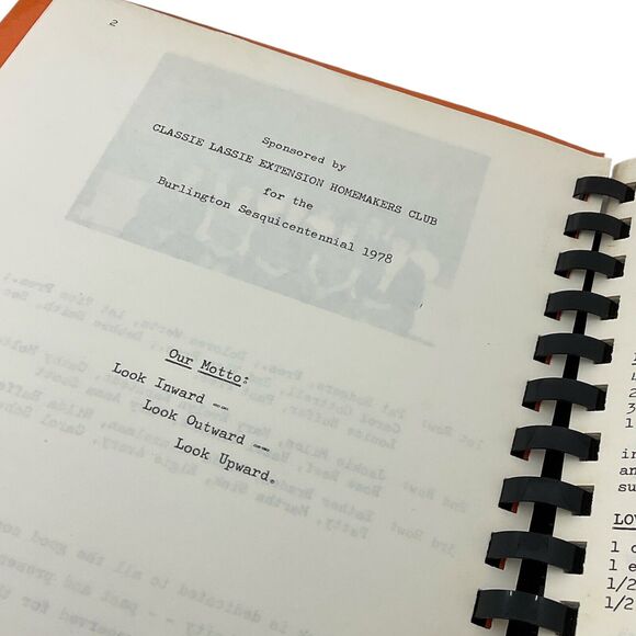 1978 Burlington Sesquicentennial Cookbook Burlington IN Classie Lassie Extension - Picture 4 of 5